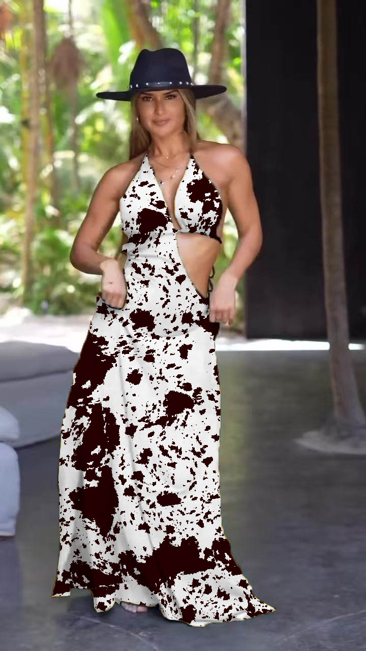 Asymmetrical midi resort dress-flax. Built-in breast cup.-ROVOLE