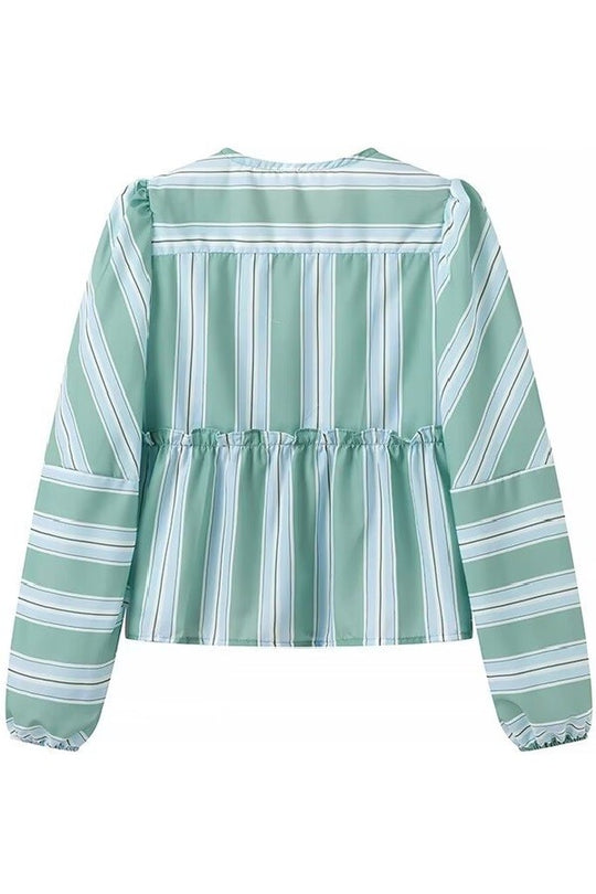 Stripes Shorts & Blouse-ROVOLE