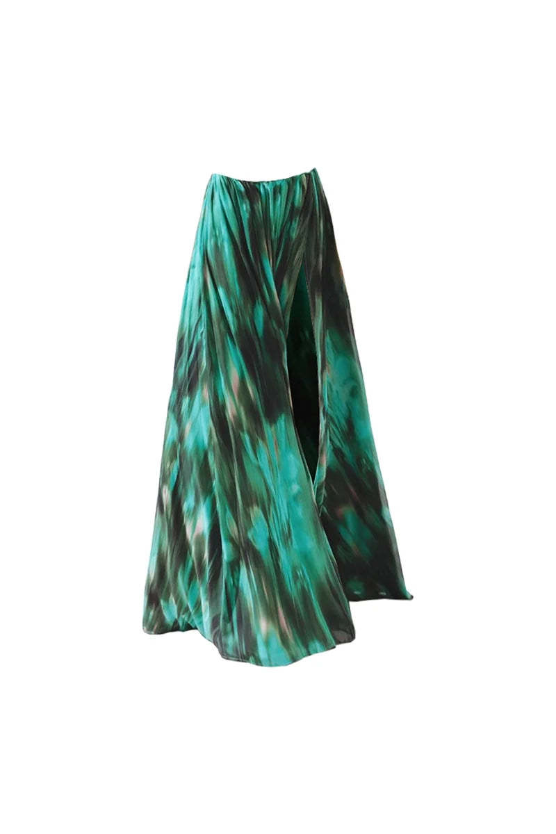 Ink Green Cutout Swimsuit Set-ROVOLE