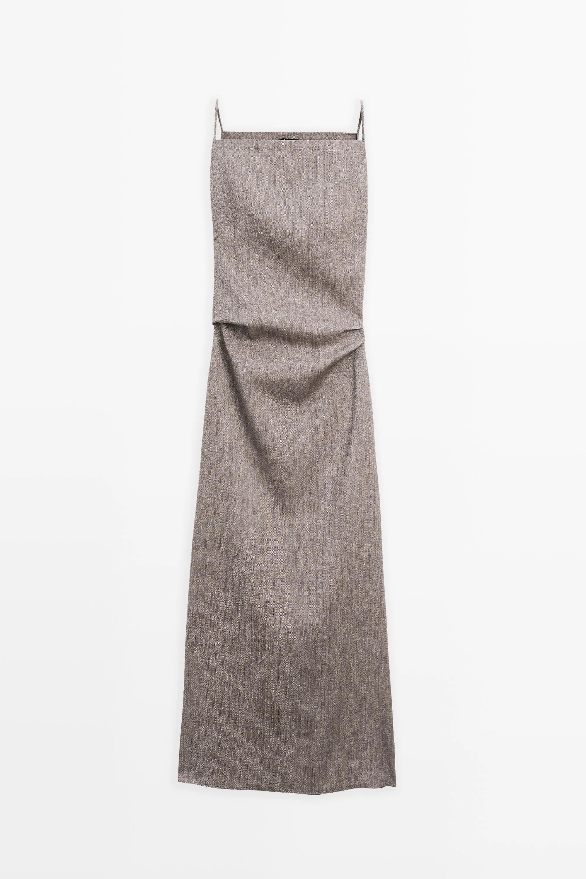 Linen-Blend Flowing Maxi Dress-ROVOLE