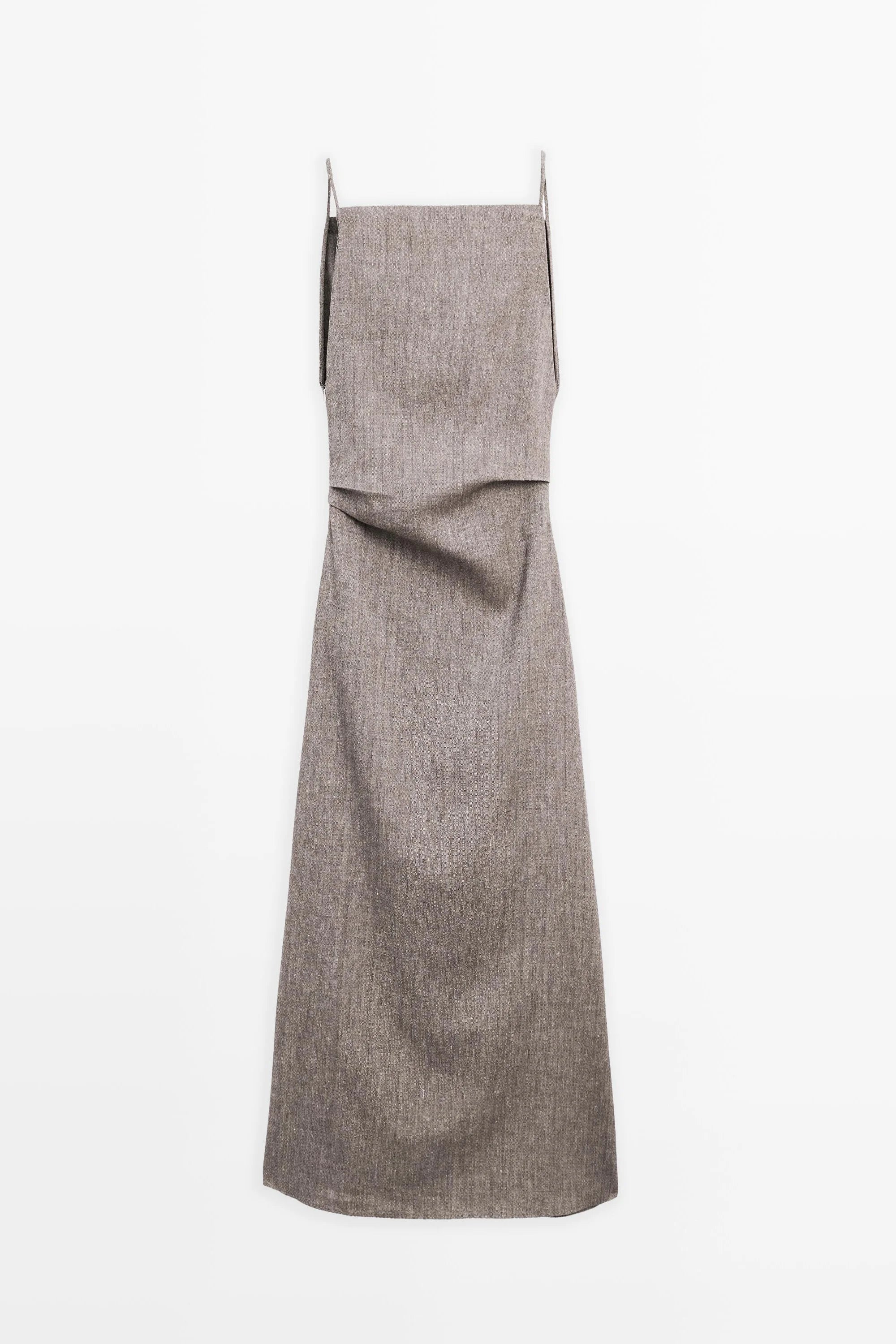 Linen-Blend Flowing Maxi Dress-ROVOLE