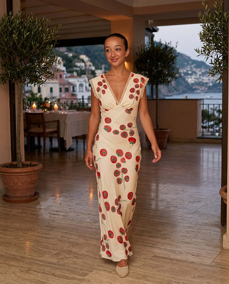 Ivory Reverie Wedding Guest Lace Midi Dress Ivory Midi Dress with Relaxed Fit silhouette and Satin texture, fabric and construction detail for Wedding Guest, Weekend in The Hamptons, Summer current summer selling: vacation, resort dinner, wedding guest, f by rovole