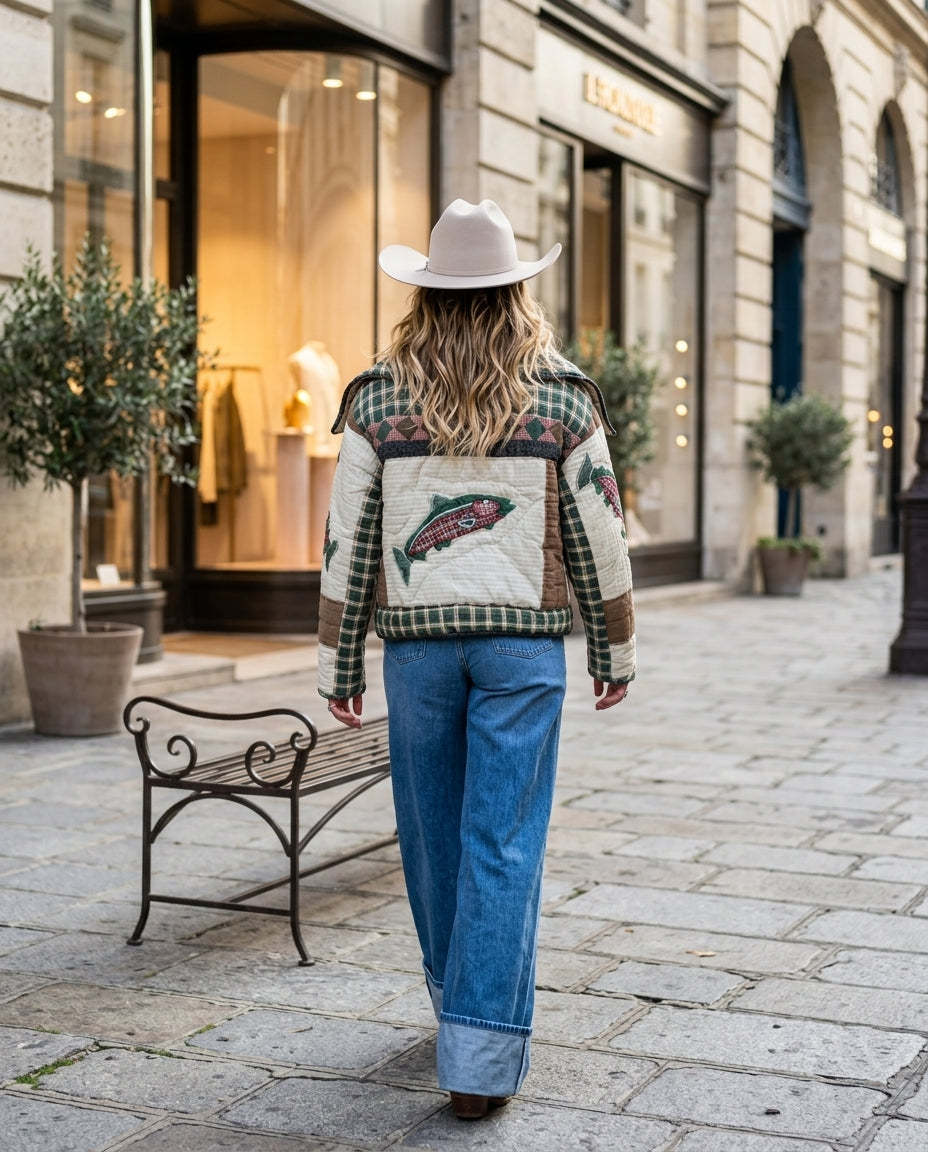 Multi-Color Whisper Wedding Guest Embroidered Jacket Multi-Color Jacket with Wide-Leg silhouette and Textured texture, fabric and construction detail for Wedding Guest, Coffee in Marais, Summer current summer selling: vacation, resort dinner, wedding gues by rovole