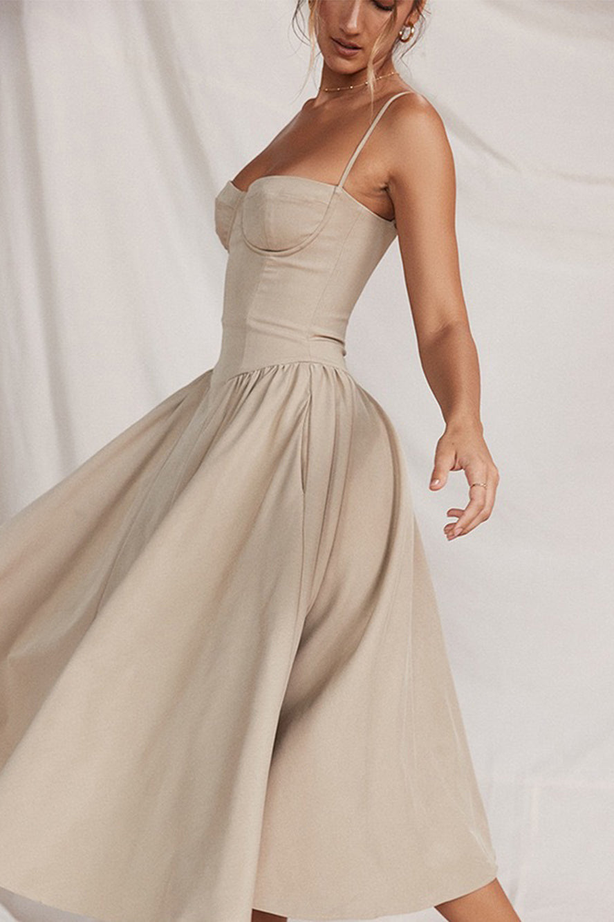 Sexy Sling Midi Dress-ROVOLE