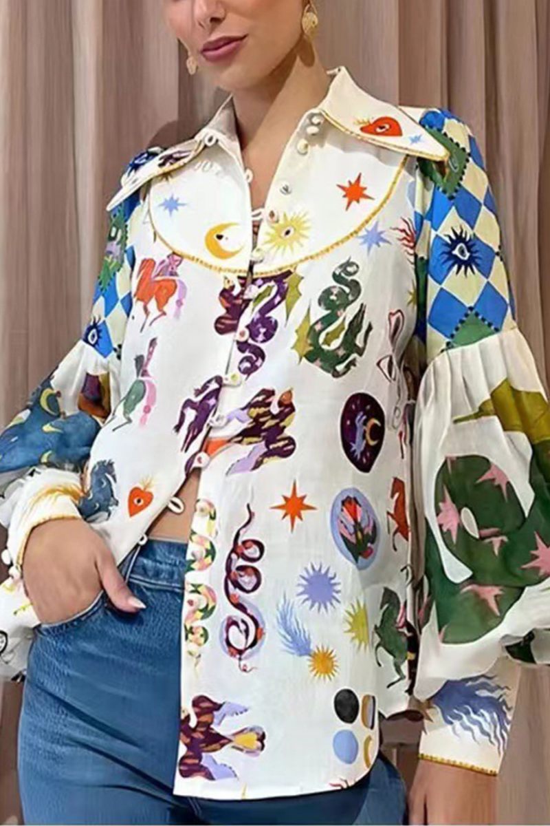 Balloon Sleeve Elegant Shirt-ROVOLE