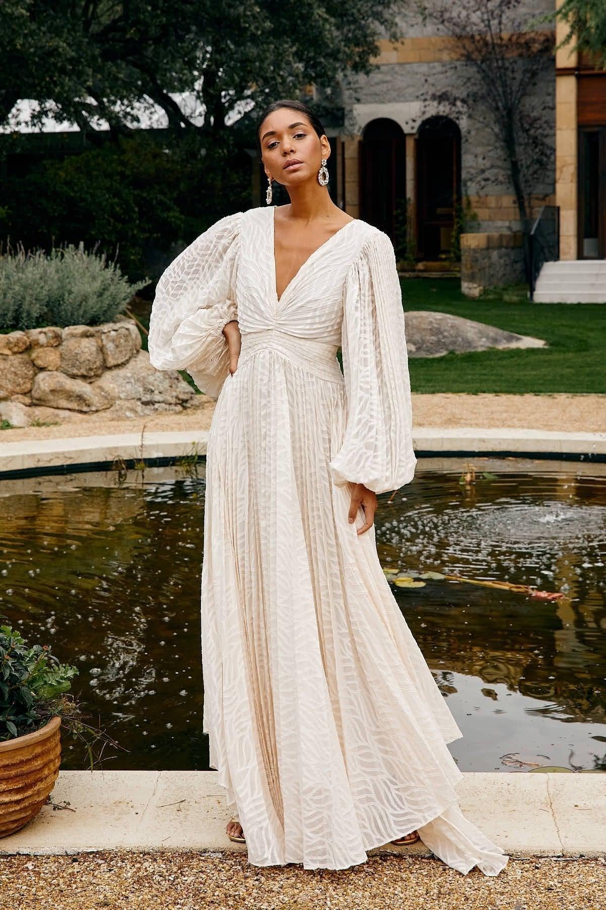 Allegory Elsa Cream Maxi Dress-ROVOLE