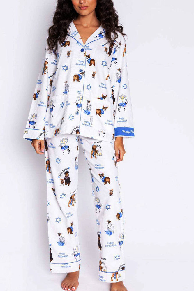 Cute Dog Print Pajama Set-ROVOLE