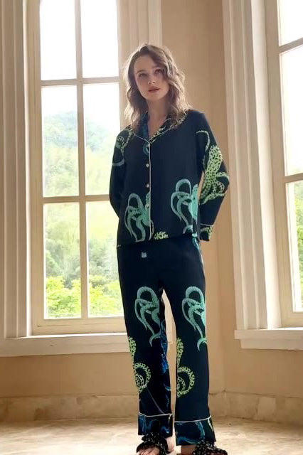 Octopus Print Pajama Set-ROVOLE