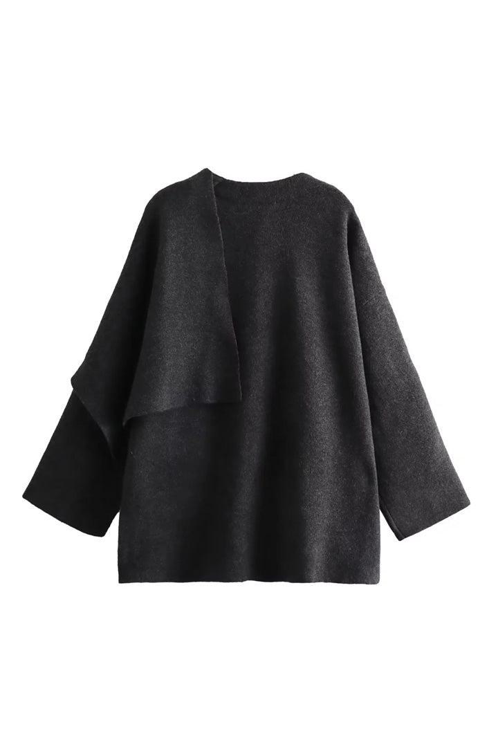 Asymmetrical Scarf Jacket-ROVOLE