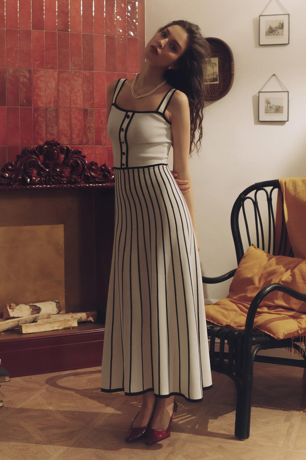 Pag Knit Cami Midi Dress-ROVOLE