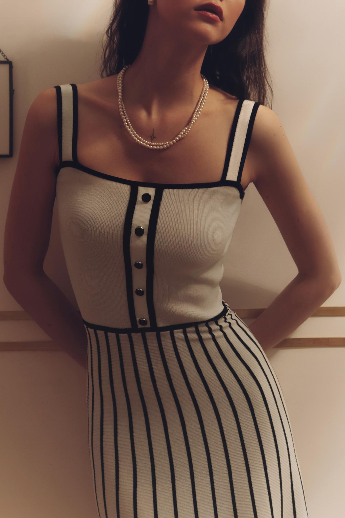 Pag Knit Cami Midi Dress-ROVOLE