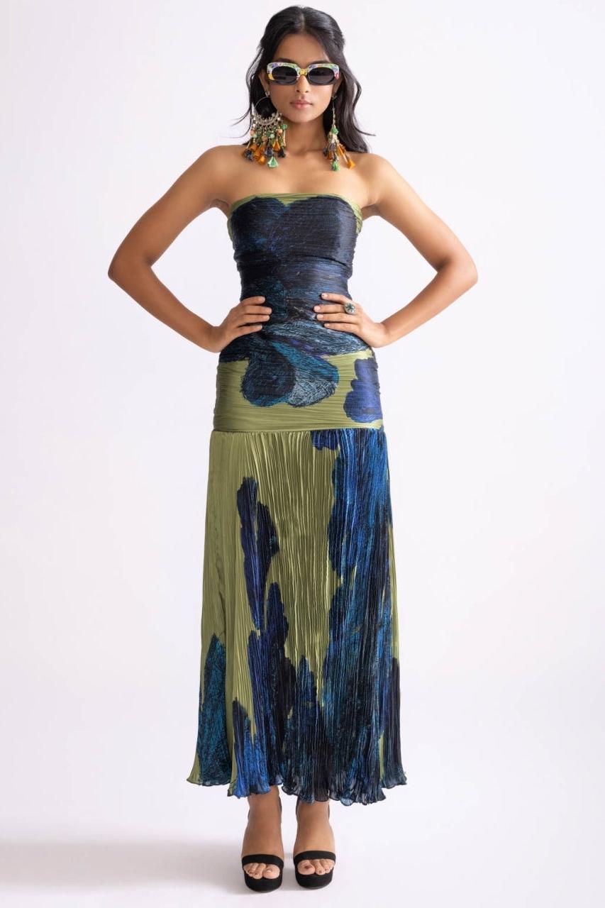 Jennifer Bandeau Midi Dress-ROVOLE