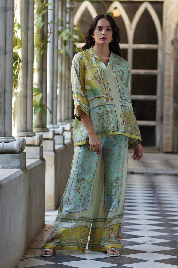 Flair Fusion Flowers Pants Set-ROVOLE