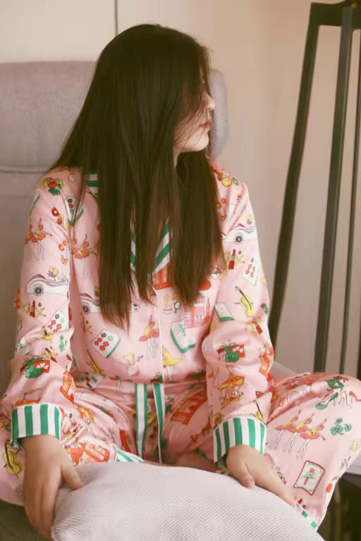 Luxury Mahjong Queen Pajama Set-ROVOLE