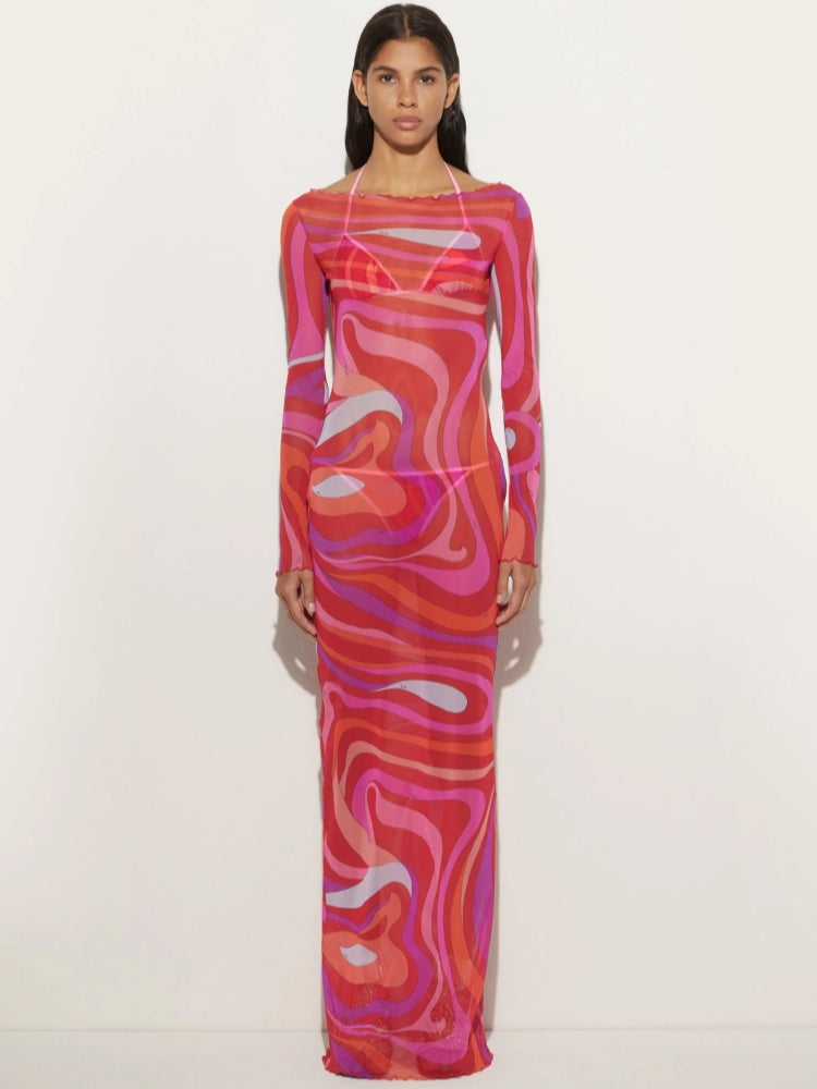 Marm Chiffon Maxi Dress-ROVOLE