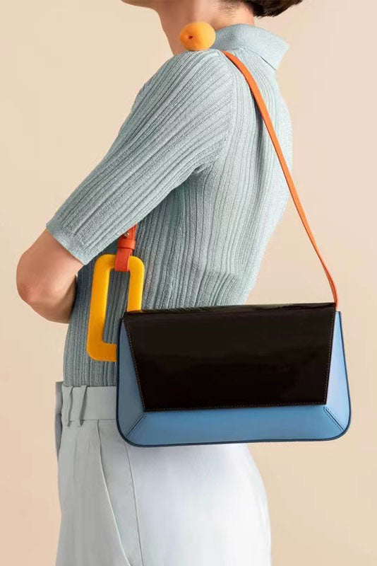 Cute Style Trendy Color-Block Patchwork Bag-ROVOLE