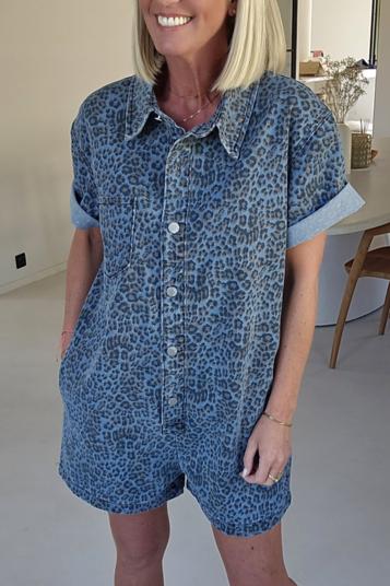 Jini Jeans Playsuit Blue Leo-ROVOLE