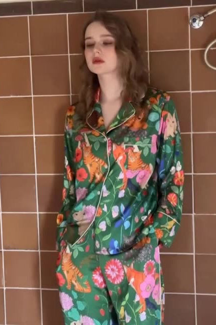 Green Forest Garden Pajama Set-ROVOLE