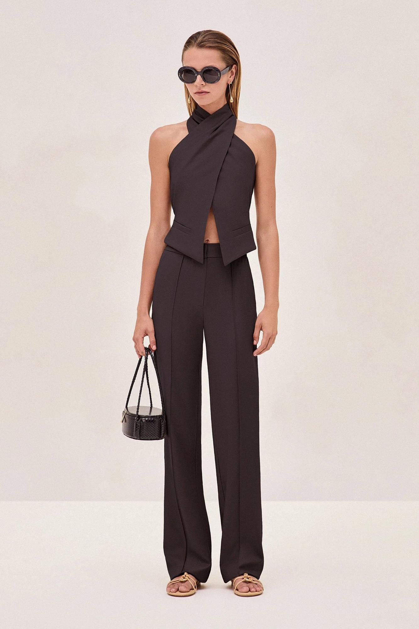 Cross Halter Neck Vest Top-ROVOLE