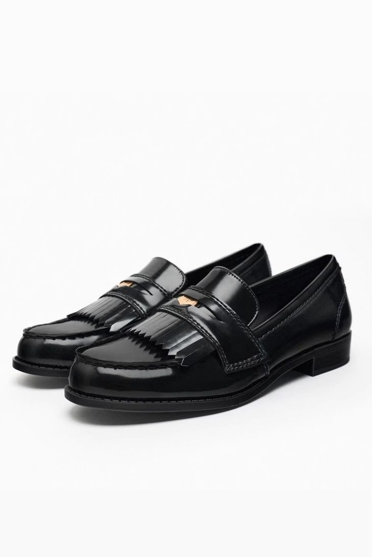 Flat Leather Shoes-ROVOLE