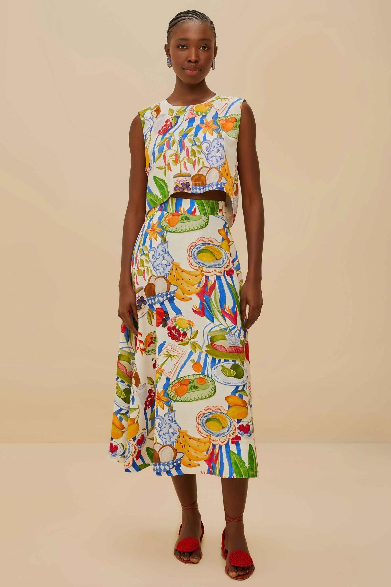 Holiday Joy Fruit Color Skirt Set-ROVOLE