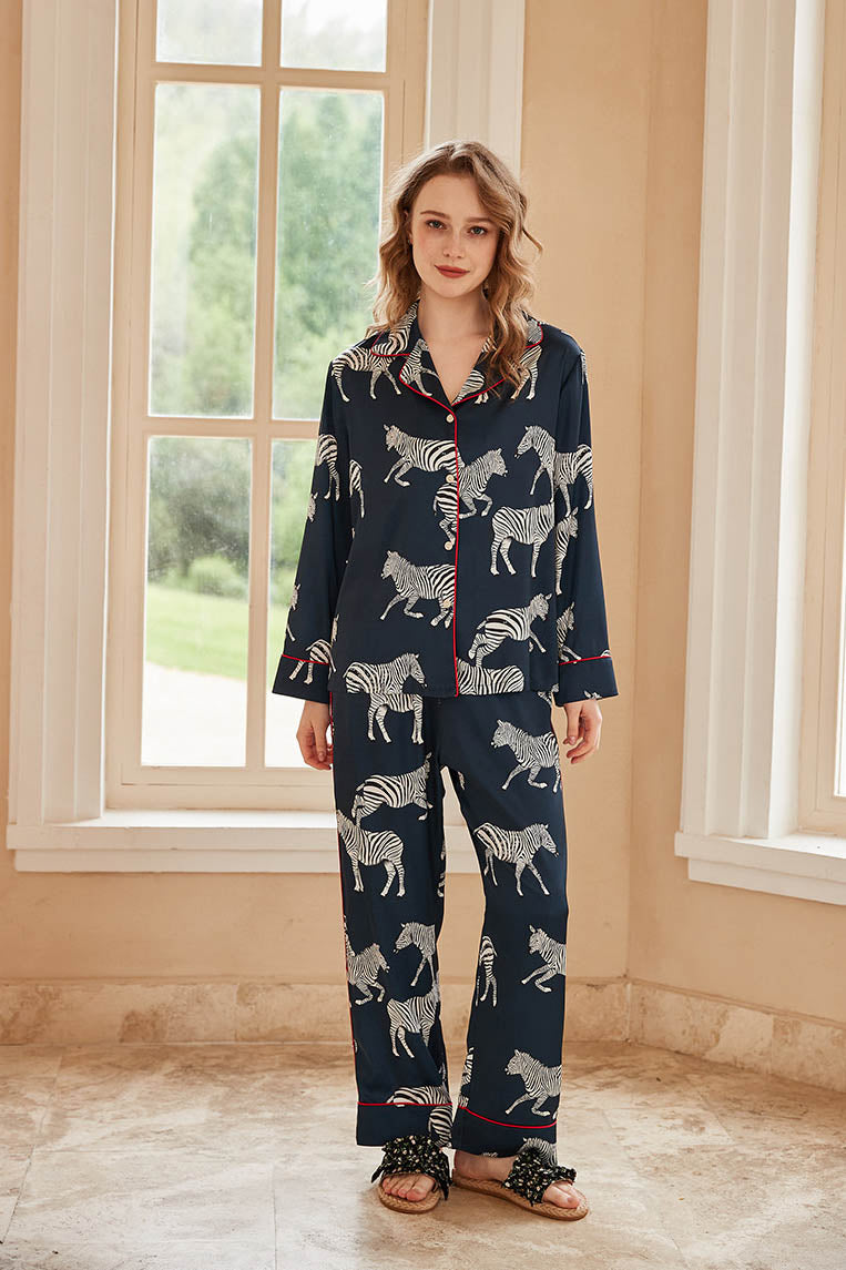 Zebra Print Pajama Set-ROVOLE
