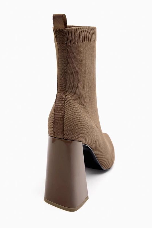 Vintage Elastic Socks Ankle Boots-ROVOLE