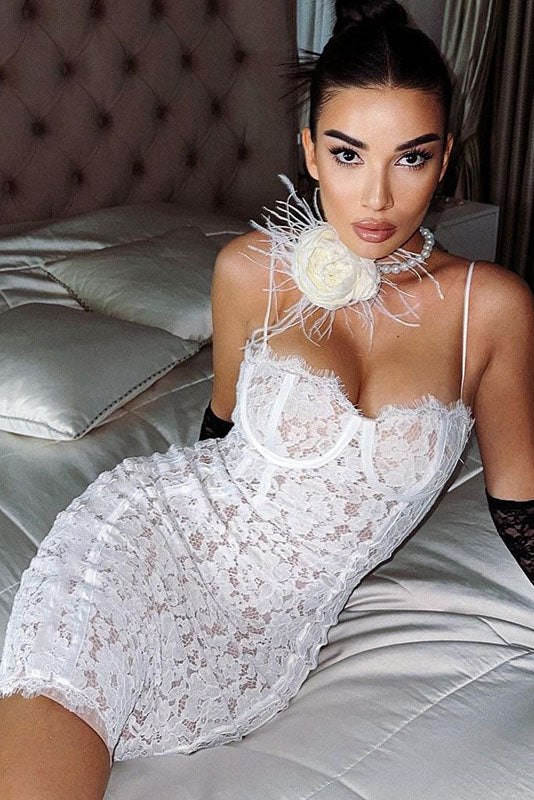 Minimalist Sexy Solid Halter Mini Dress-ROVOLE