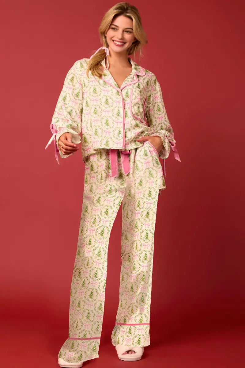 Christmas Character Sprint Pajama Long Set-ROVOLE