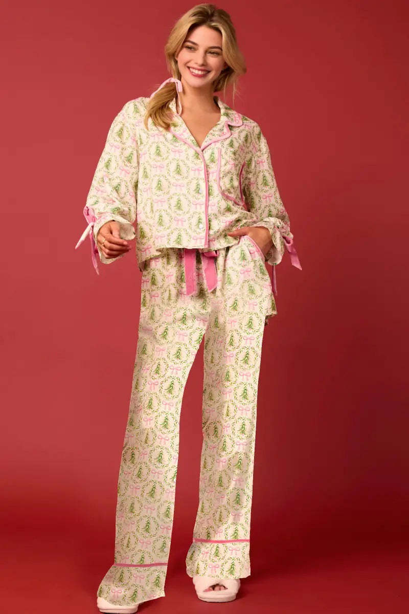 Christmas Character Sprint Pajama Long Set-ROVOLE