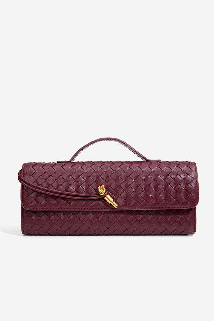 Woven Design Evening Clutch Bag-ROVOLE