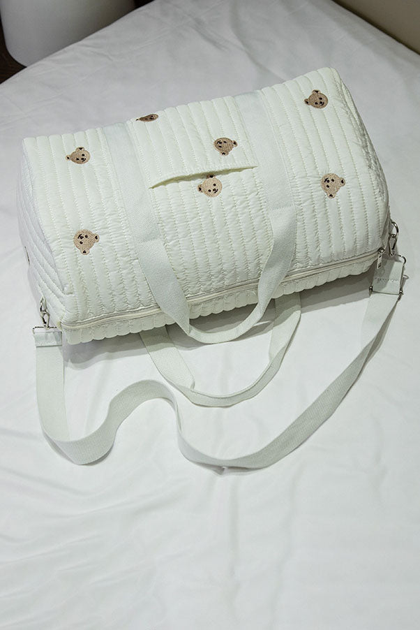 Summer New Bear Embroidery Boston Bag-ROVOLE