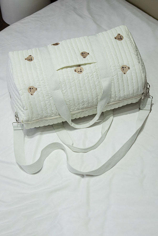 Summer New Bear Embroidery Boston Bag-ROVOLE