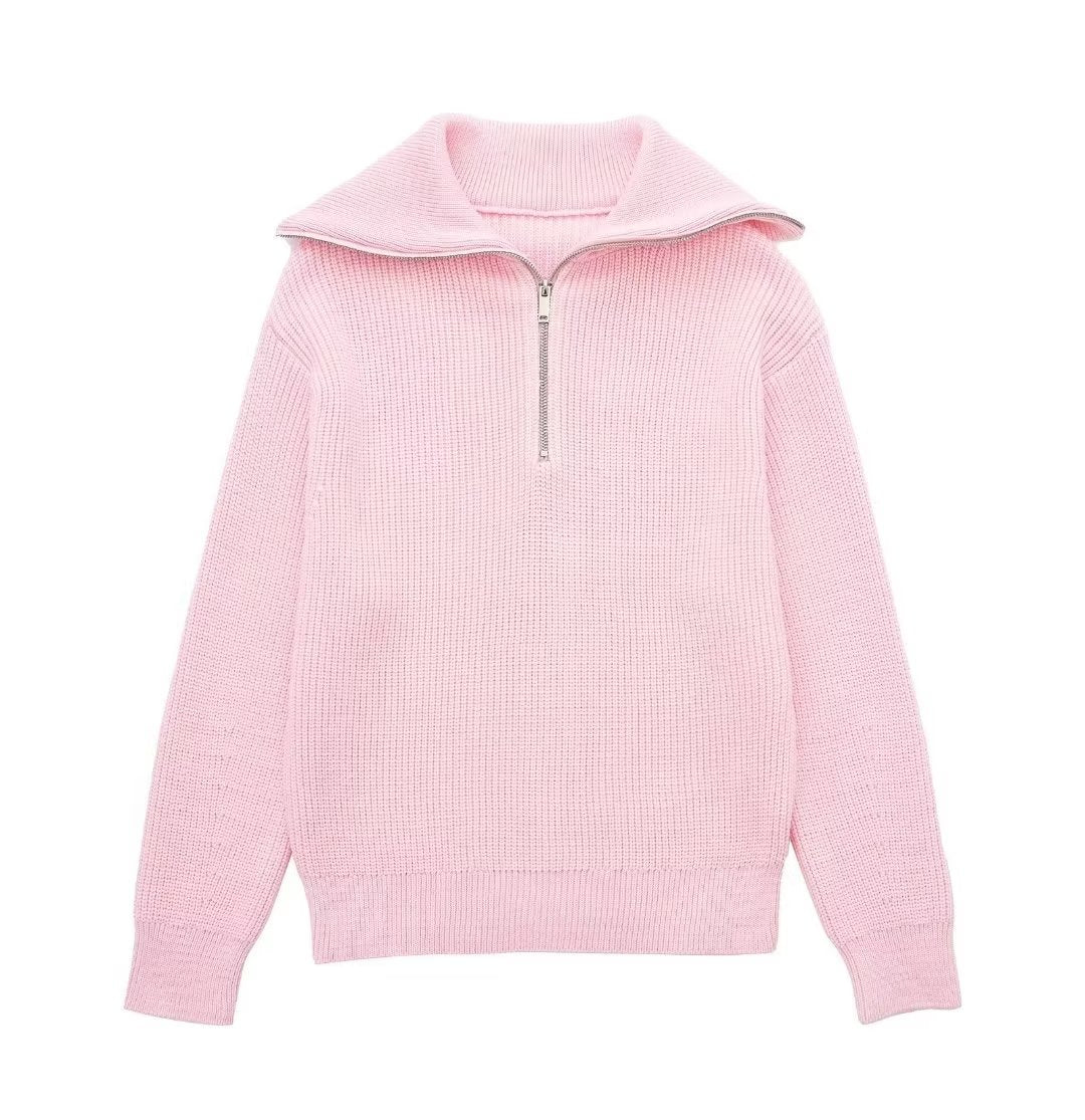 Holly Quarter Zip Sweater-ROVOLE