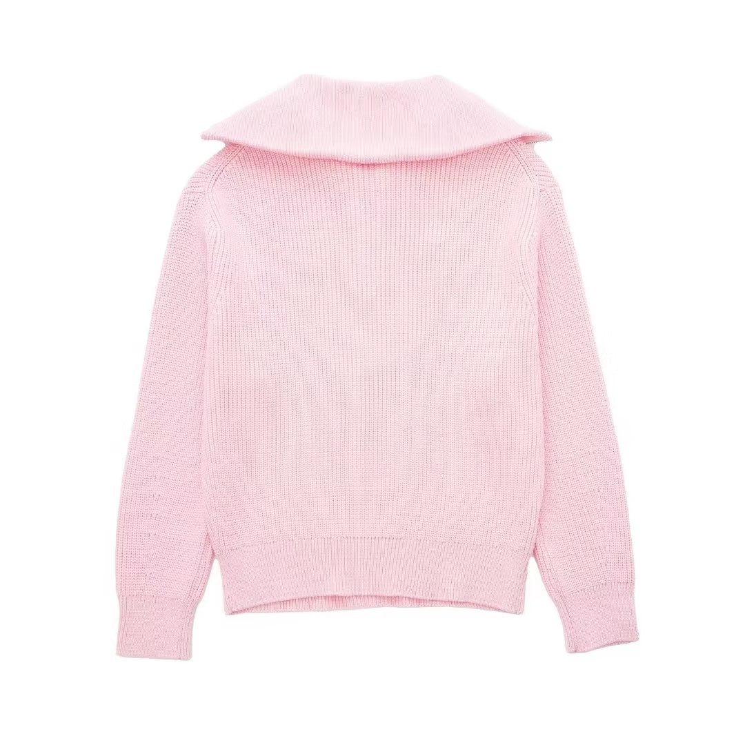 Holly Quarter Zip Sweater-ROVOLE