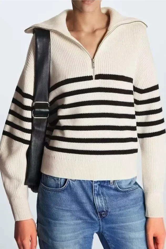 Holly Quarter Zip Sweater-ROVOLE