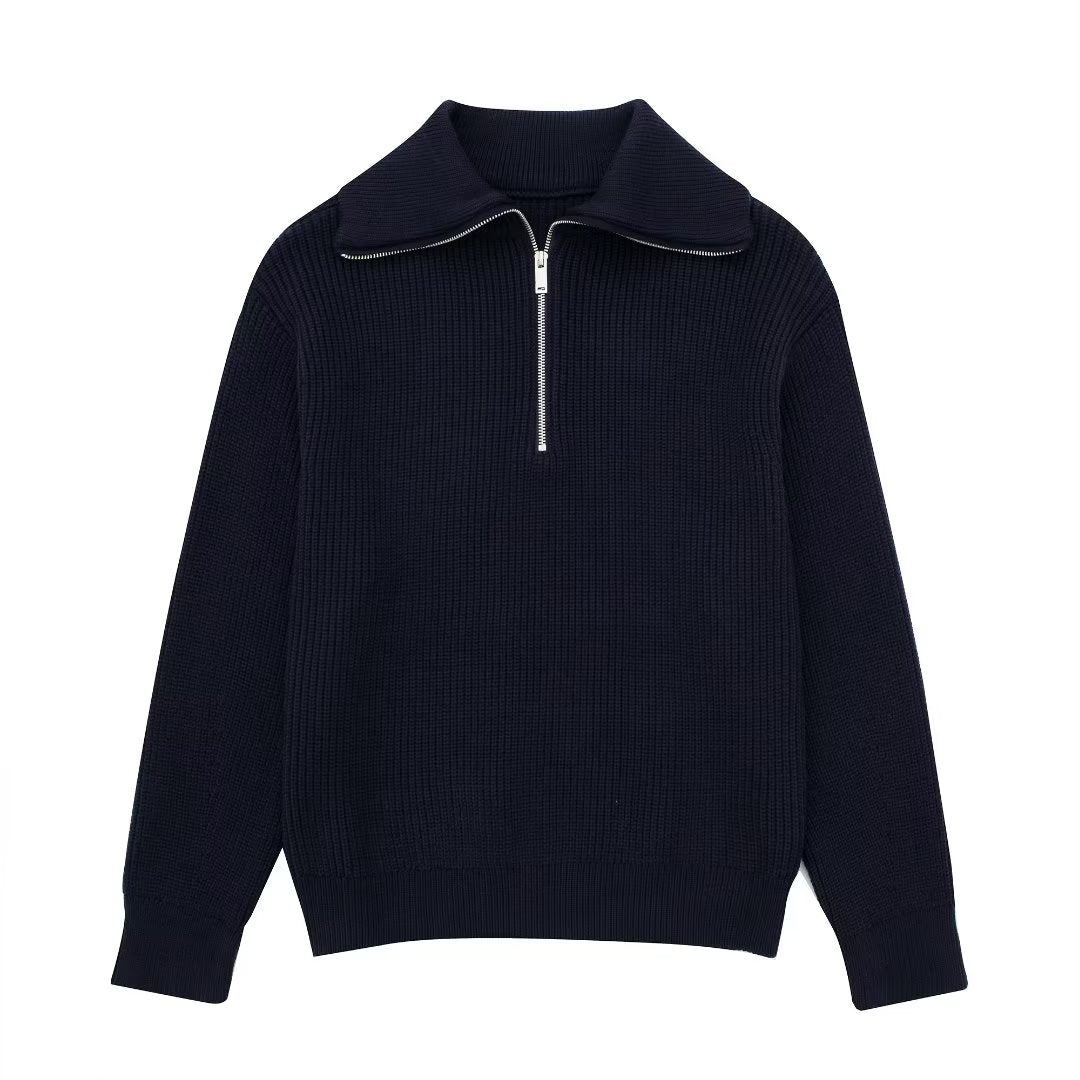 Holly Quarter Zip Sweater-ROVOLE