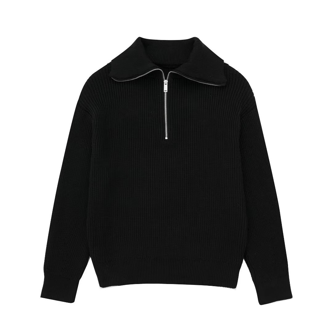 Holly Quarter Zip Sweater-ROVOLE