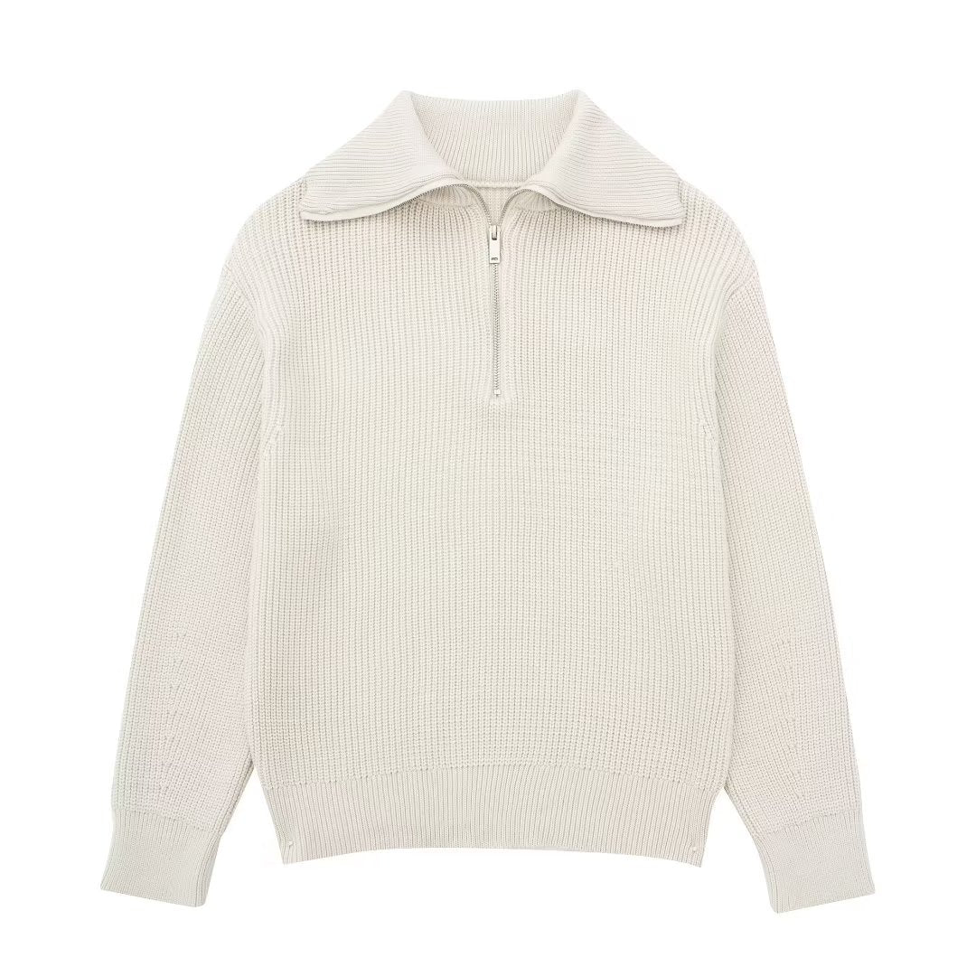 Holly Quarter Zip Sweater-ROVOLE