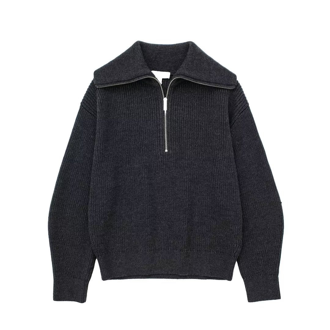 Holly Quarter Zip Sweater-ROVOLE