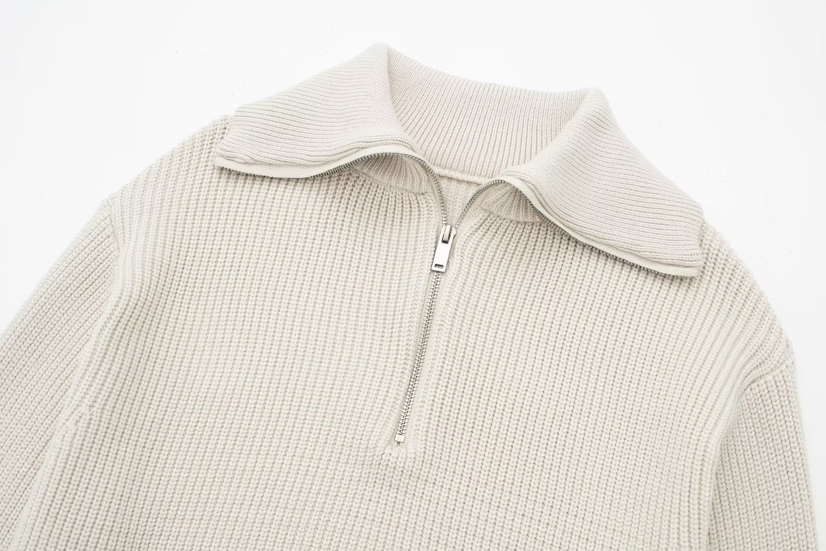 Holly Quarter Zip Sweater-ROVOLE