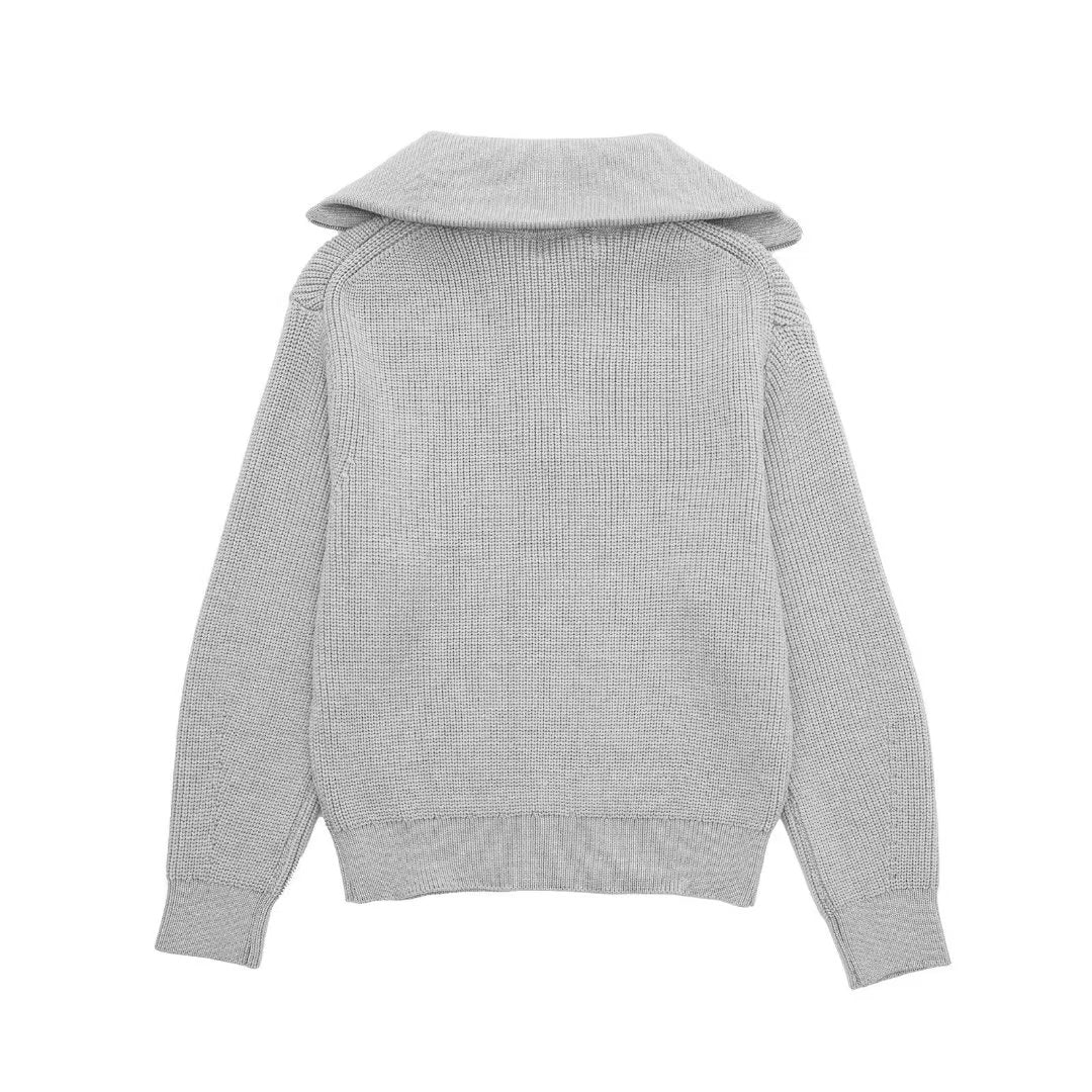 Holly Quarter Zip Sweater-ROVOLE
