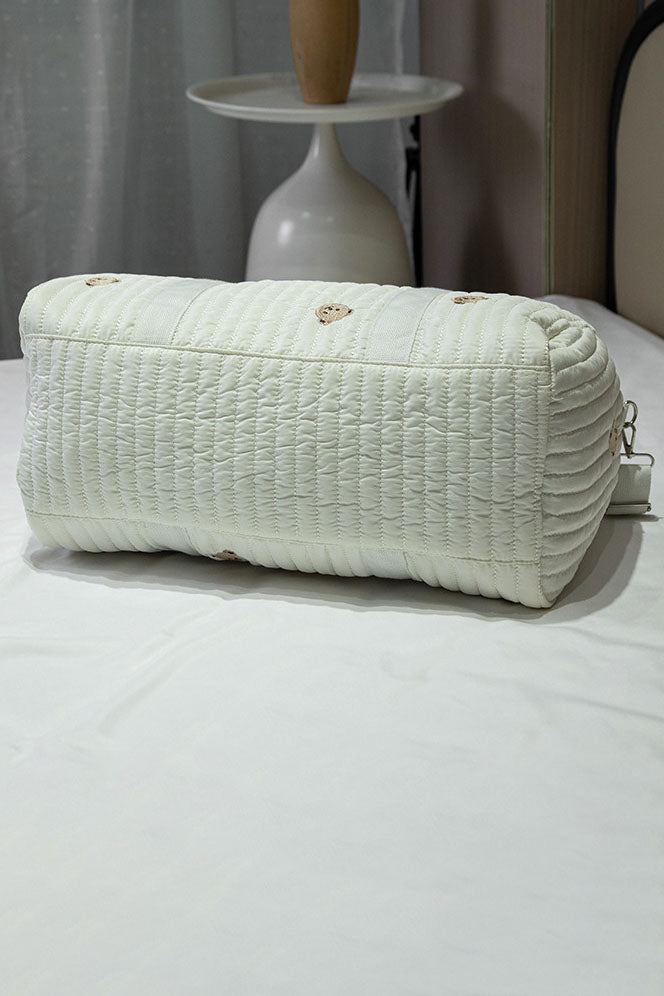 Summer New Bear Embroidery Boston Bag-ROVOLE