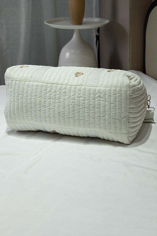 Summer New Bear Embroidery Boston Bag-ROVOLE