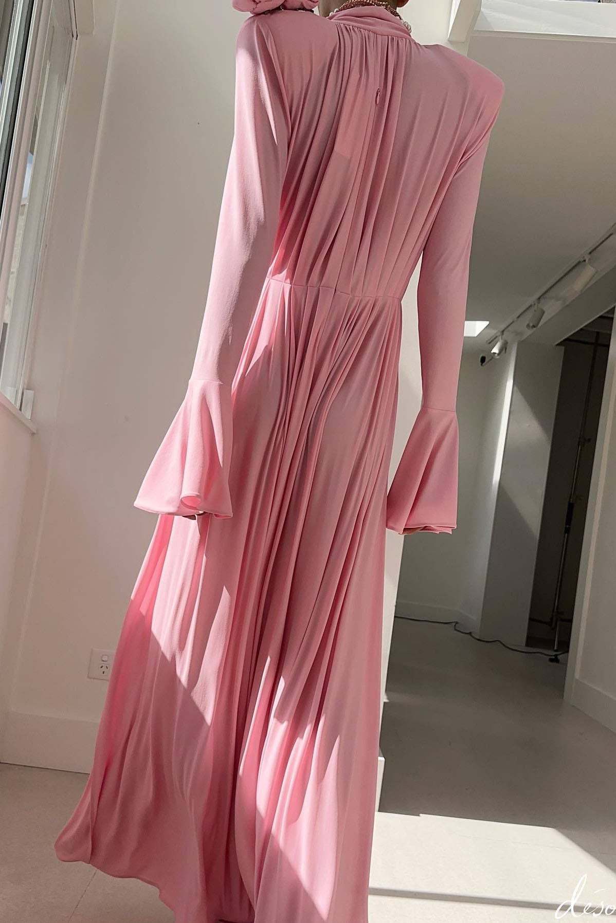 Luxury Vintage Cut-Out Deep V Halter 3D Floral Maxi Dress-ROVOLE