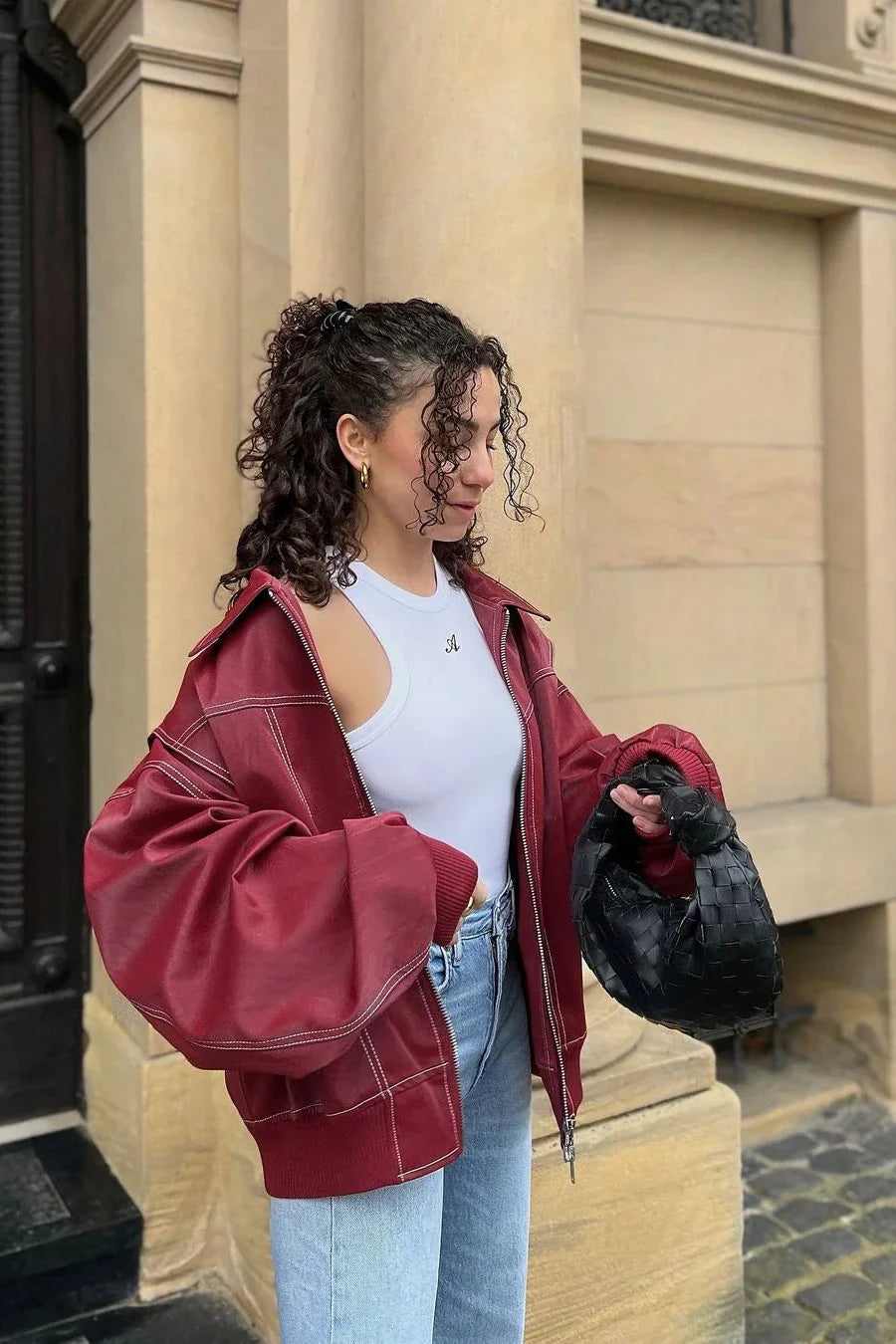 Casual Street Solid Color Patchwork Zipper Turndown Collar Outerwear-ROVOLE