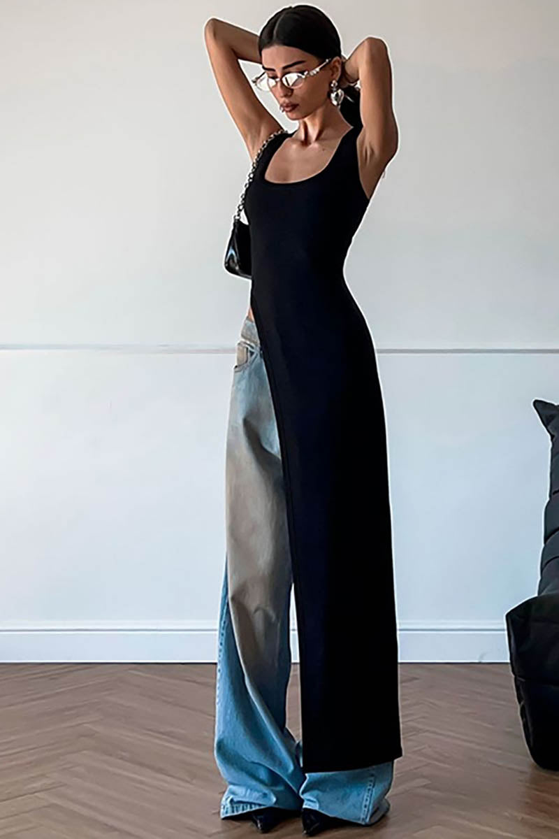Urban Muse Slit Bodycon Dress-ROVOLE