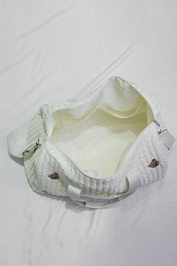 Summer New Bear Embroidery Boston Bag-ROVOLE