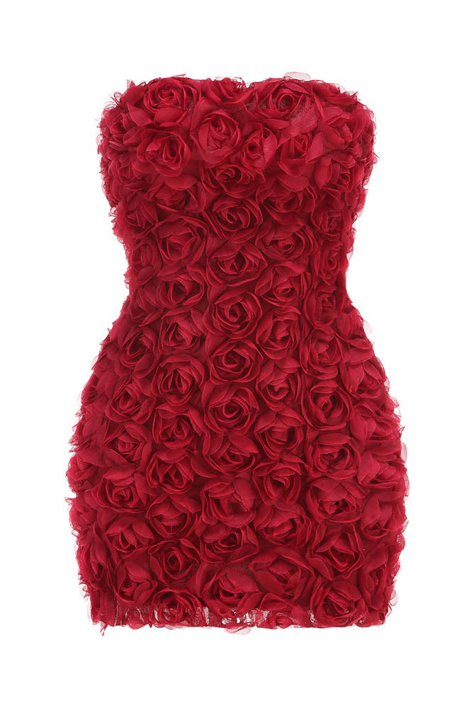 Blossom Flame Midi Dress-ROVOLE