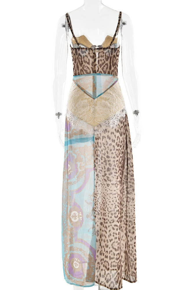 Whispers of the Wild – Waist-Tied Maxi Dres-ROVOLE